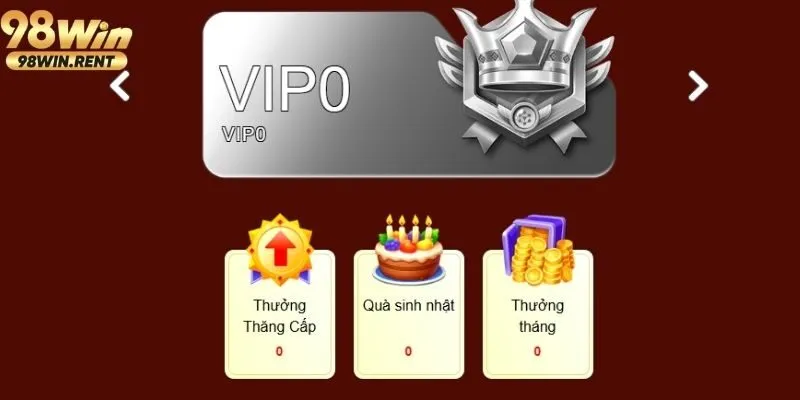 Cách nhận ưu đãi thành viên VIP 98Win